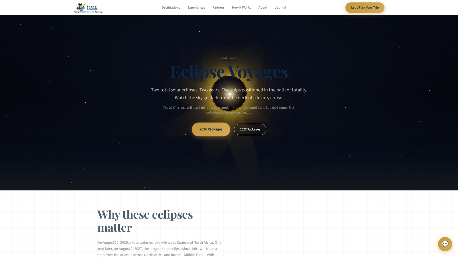 Eclipse Voyages page